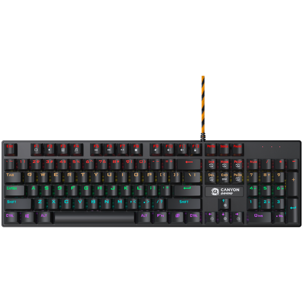 CANYON keyboard Deimos GK-4 Rainbow EN/RU Wired Black
