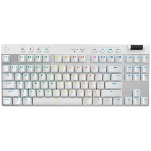 240401160011553202 LOGITECH G PRO X TKL LIGHTSPEED Gaming Keyboard - WHITE - US INT'L - 2.4GHZ/BT - EMEA28-935 - TACTILE