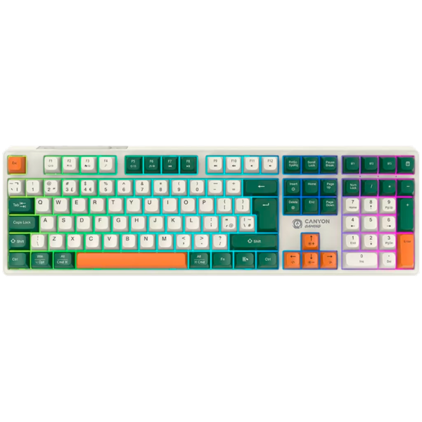 CANYON keyboard Shadder GKW-11 Mech RGB EN/CS Wireless White